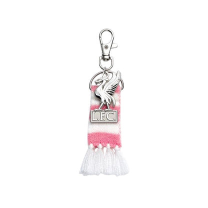 Pink-White - Back - Liverpool FC Stripe Crest Keyring