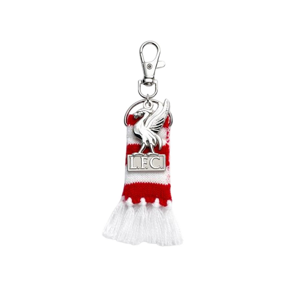 Red-White - Back - Liverpool FC Stripe Crest Keyring