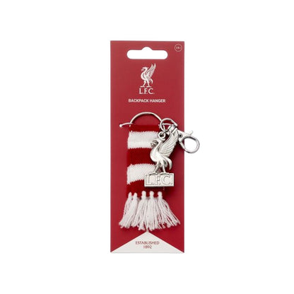 Red-White - Side - Liverpool FC Stripe Crest Keyring