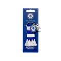 Blue-White - Side - Chelsea FC Stripe Crest Keyring