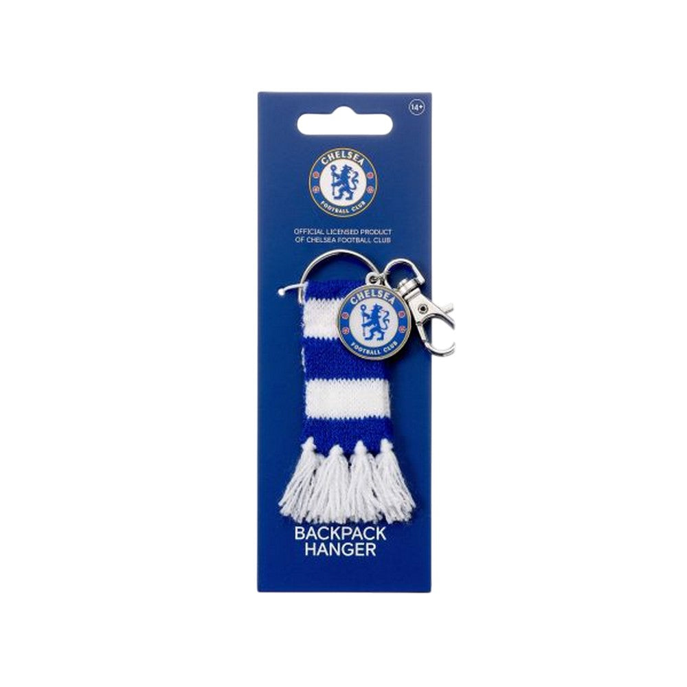 Blue-White - Side - Chelsea FC Stripe Crest Keyring