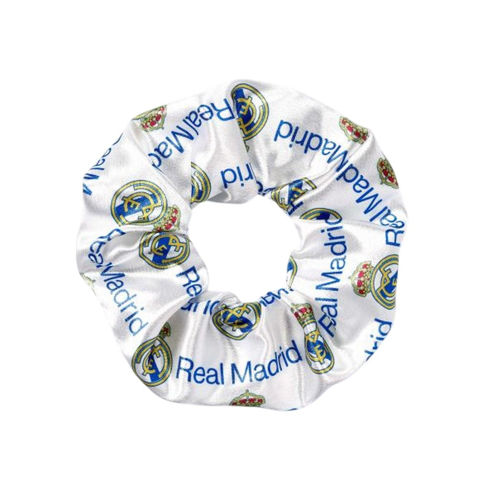 White-Blue - Front - Real Madrid CF Crest Scrunchie