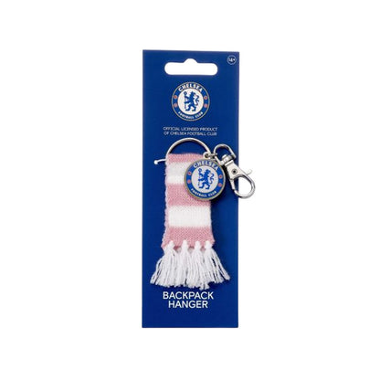White-Pink - Side - Chelsea FC Crest And Stripes Keyring