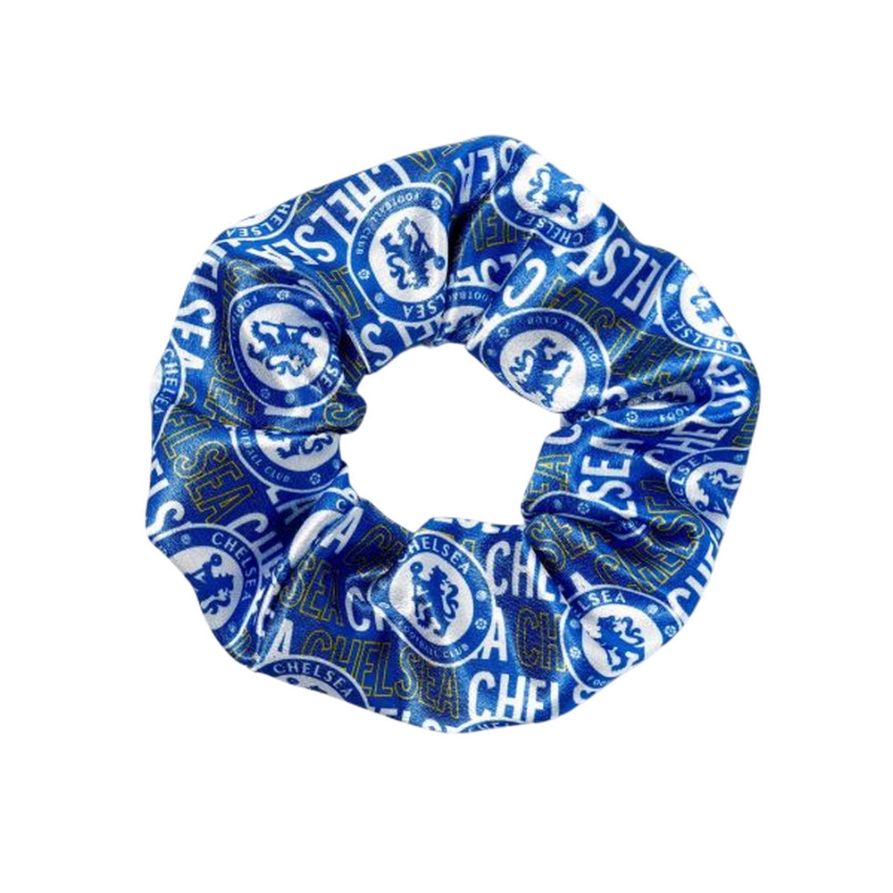 Blue - Front - Chelsea FC Crest Scrunchie