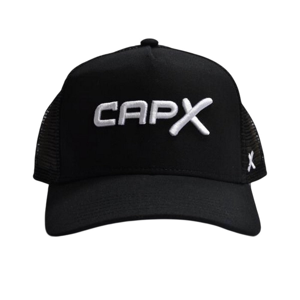 Black - Side - Cap X Logo Trucker Cap