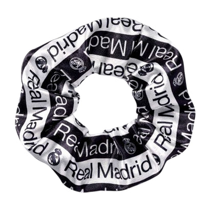 White-Black - Front - Real Madrid CF Crest Scrunchie