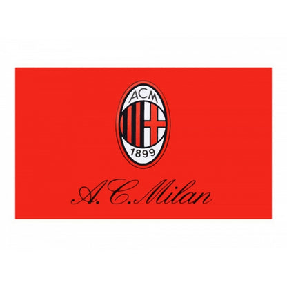 Red-Black-White - Front - AC Milan Official Football 5 X 3 Flag