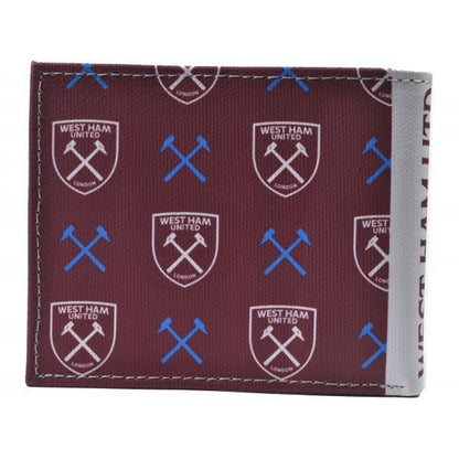 Maroon - Back - West Ham United FC Icon Canvas Bi-Fold Card Wallet