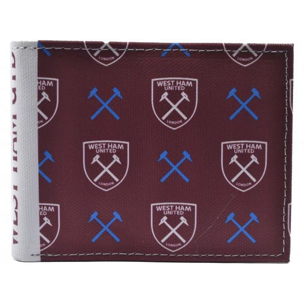 Maroon - Front - West Ham United FC Icon Canvas Bi-Fold Card Wallet