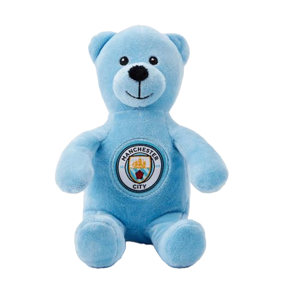 Light Blue - Front - Manchester City FC Bear Soft Plush Toy
