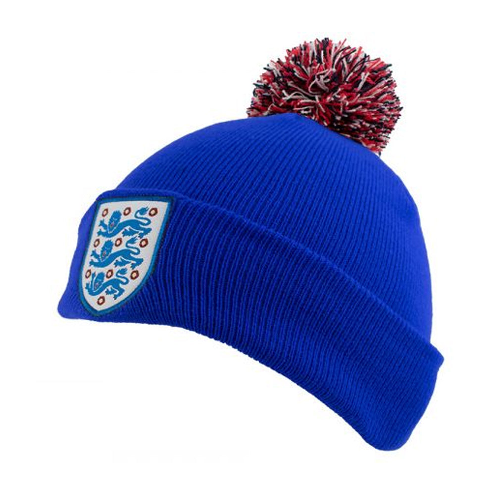 Royal Blue - Back - England FA Knitted Bobble Hat