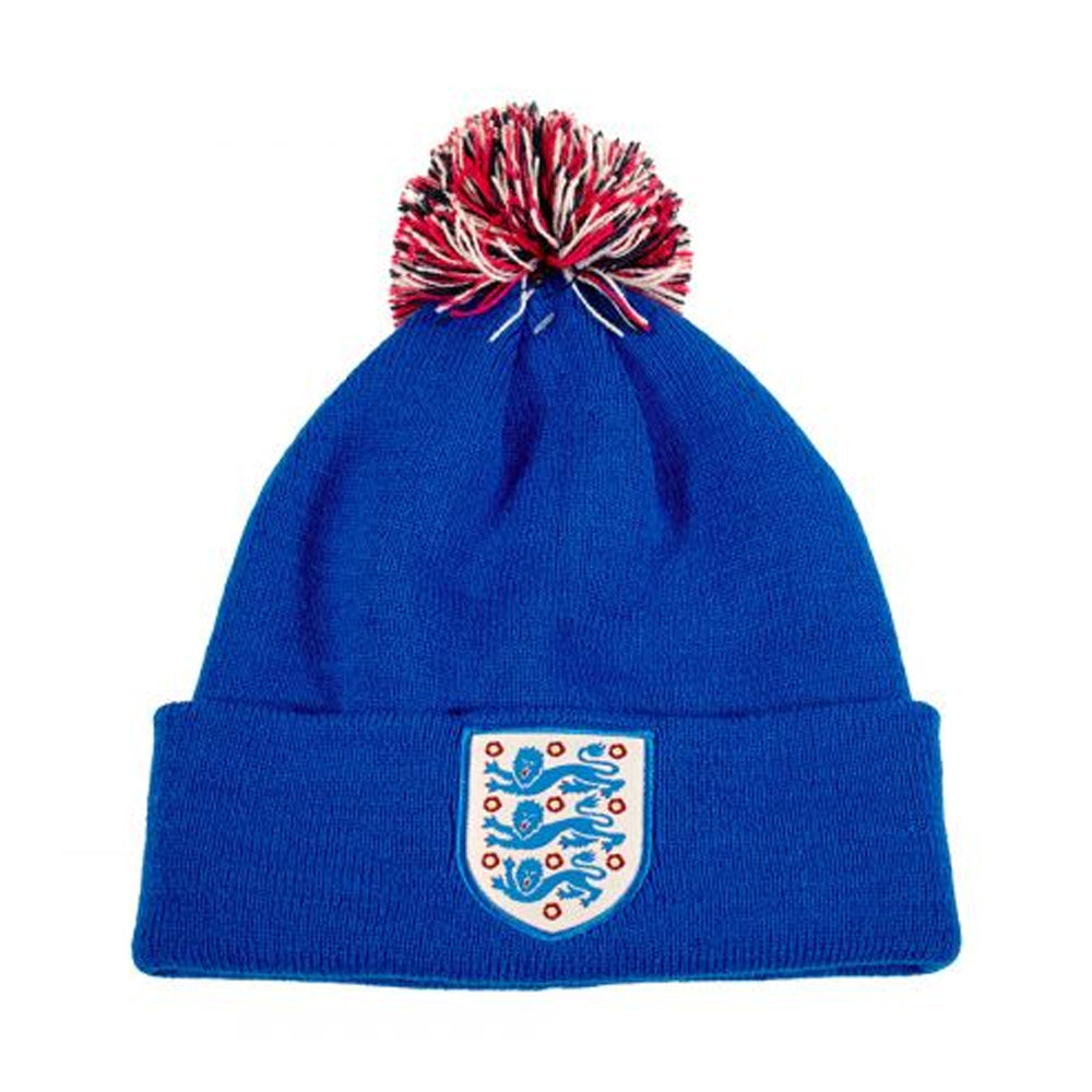 Royal Blue - Front - England FA Knitted Bobble Hat