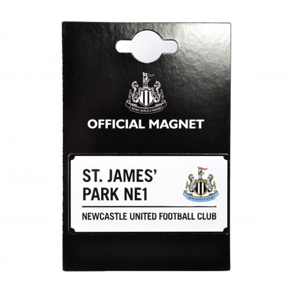 Black-White - Back - Newcastle United FC St James Park Map Fridge Magnet