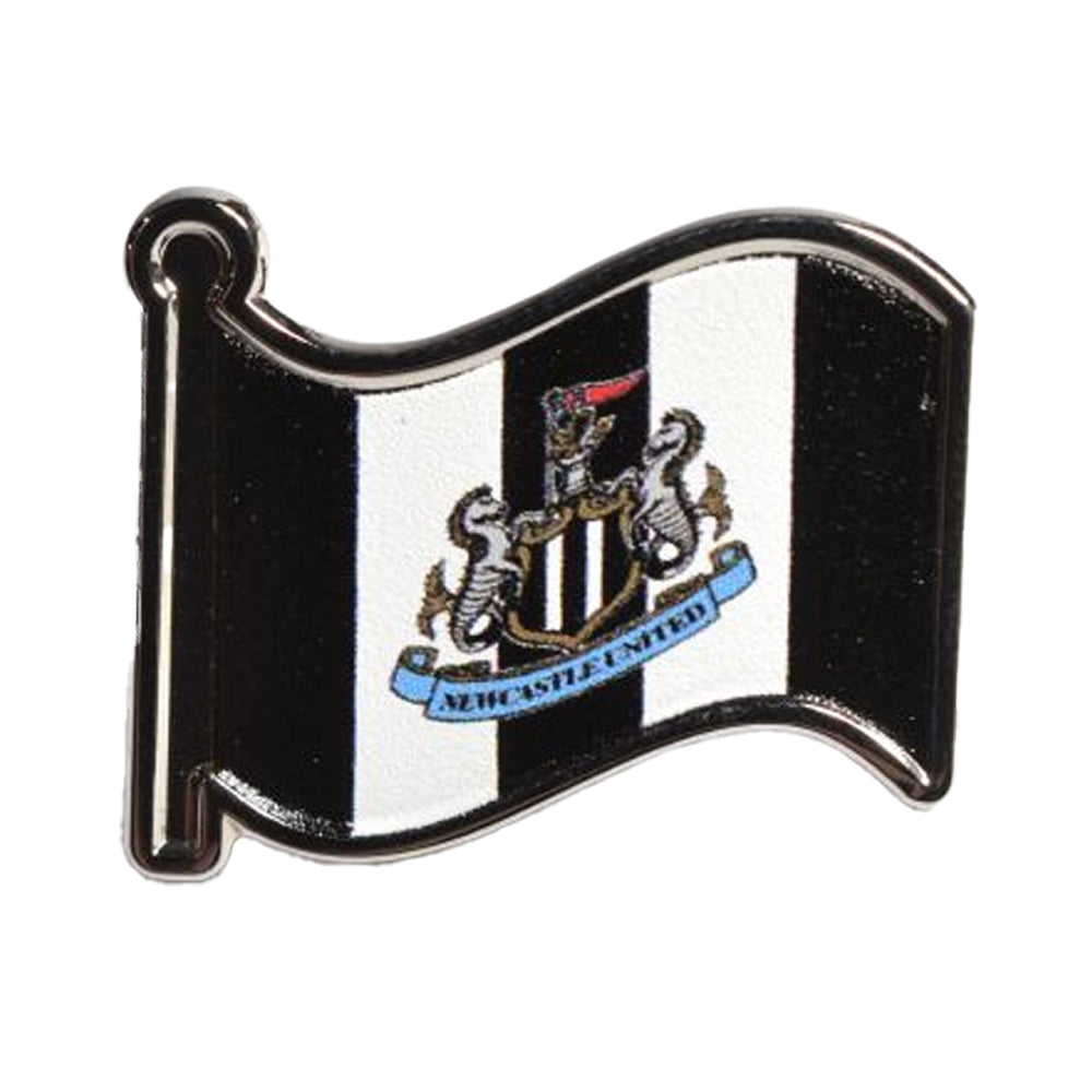 Black-White - Front - Newcastle United FC Enamel Flag Badge