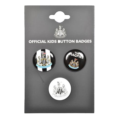 Black-White - Back - Newcastle United FC Childrens-Kids Enamel Badge Set