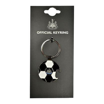 Black-White - Back - Newcastle United FC Football Bottle Opener Keyring