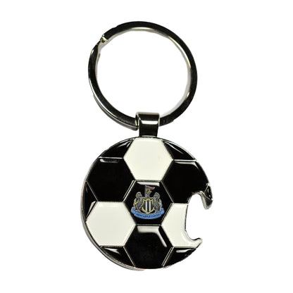 Black-White - Front - Newcastle United FC Football Bottle Opener Keyring