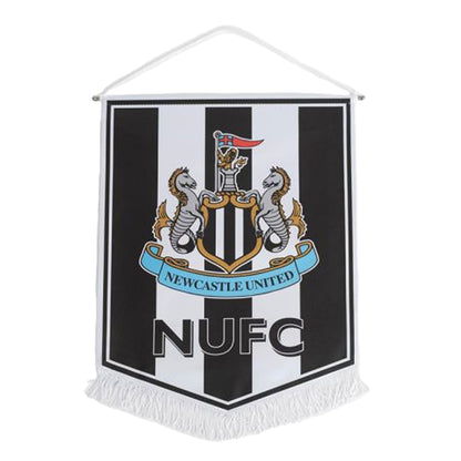 White-Black - Front - Newcastle United FC Large Pennant