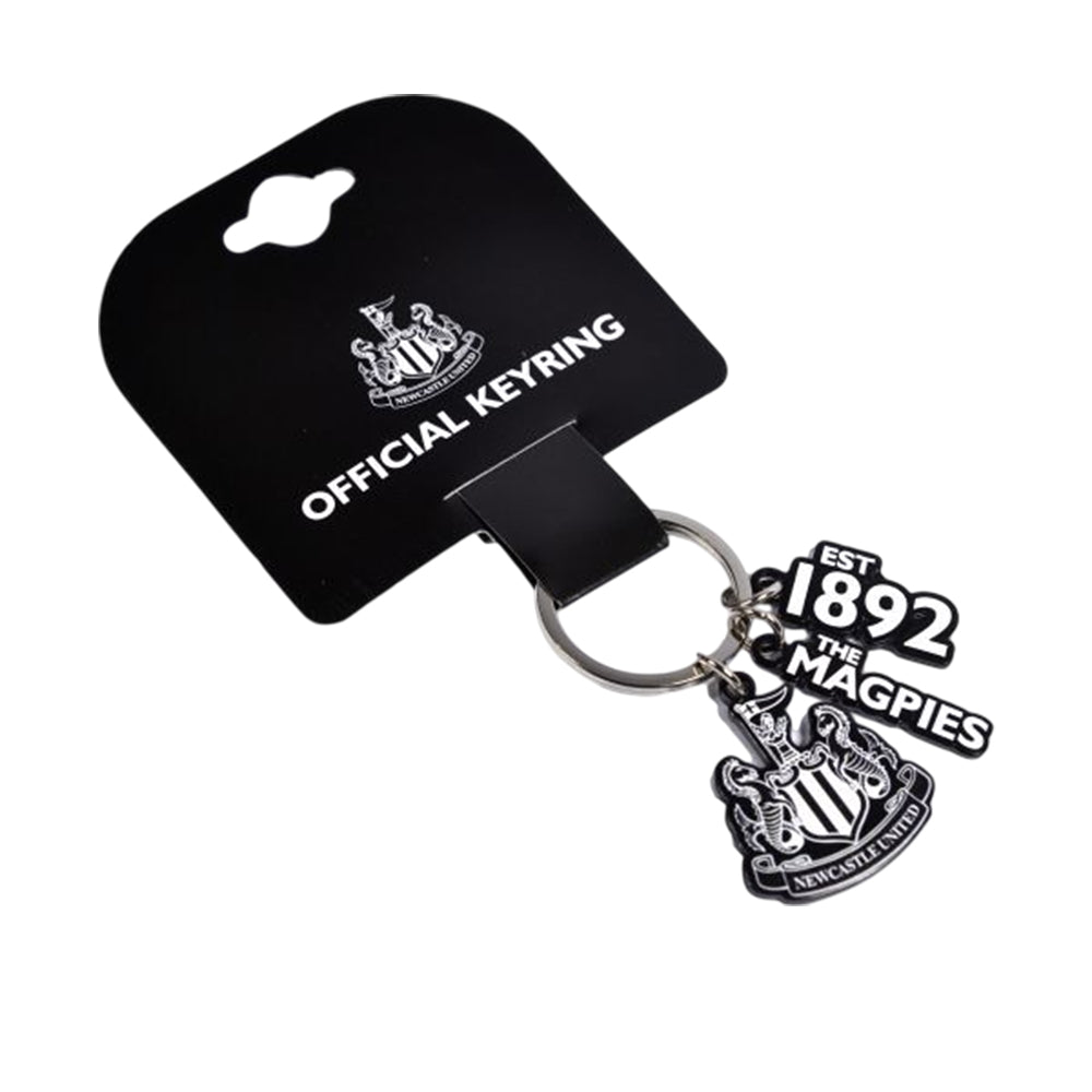 Black-White - Back - Newcastle United FC Charm Keyring