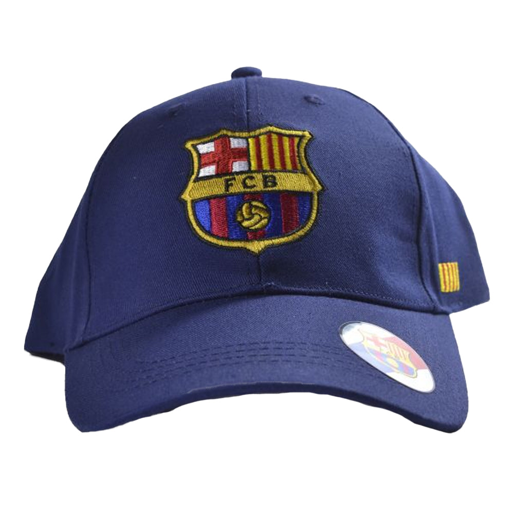 Navy Blue - Side - Barcelona FC Crest Baseball Cap