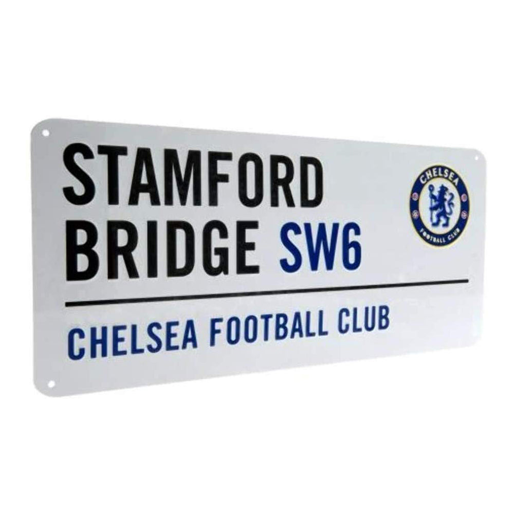 White-Black-Blue - Side - Chelsea FC Official Football Metal Street Sign