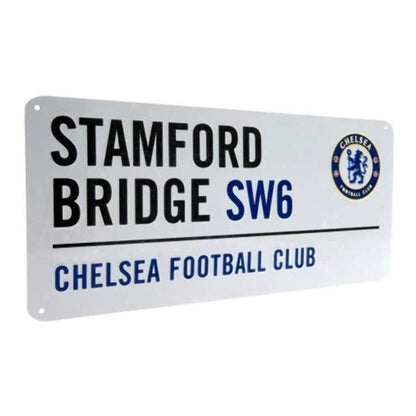 White-Black-Blue - Side - Chelsea FC Official Football Metal Street Sign