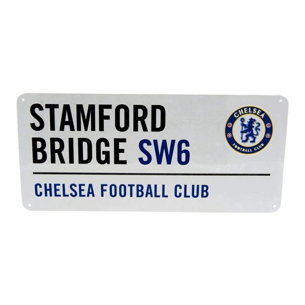 White-Black-Blue - Front - Chelsea FC Official Football Metal Street Sign