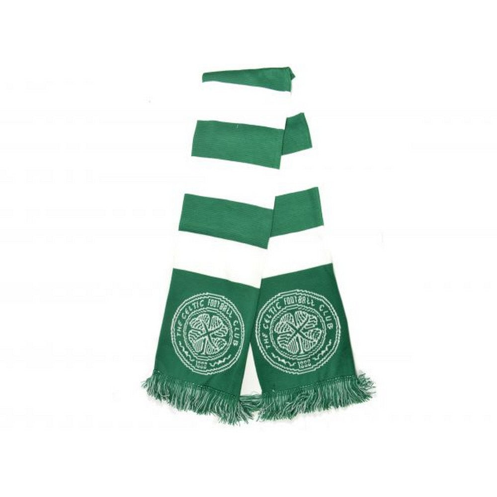 Green-White - Back - Celtic FC Bar Jacquard Scarf