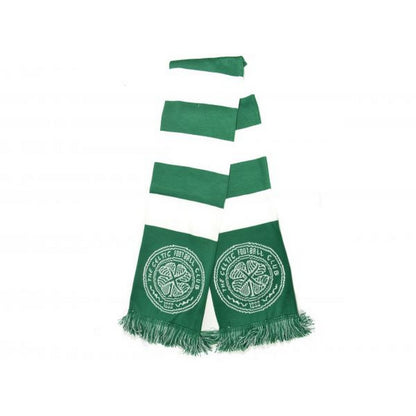Green-White - Back - Celtic FC Bar Jacquard Scarf