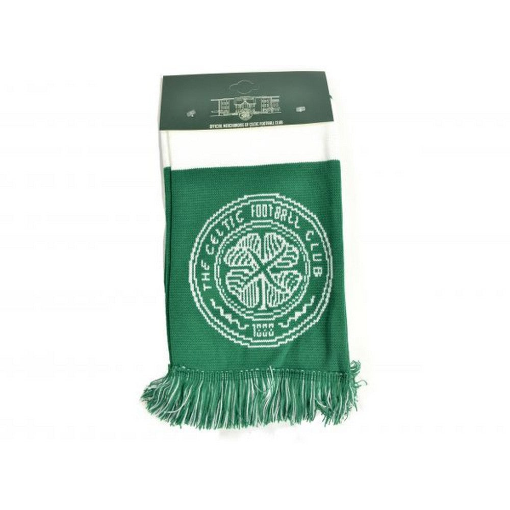 Green-White - Side - Celtic FC Bar Jacquard Scarf