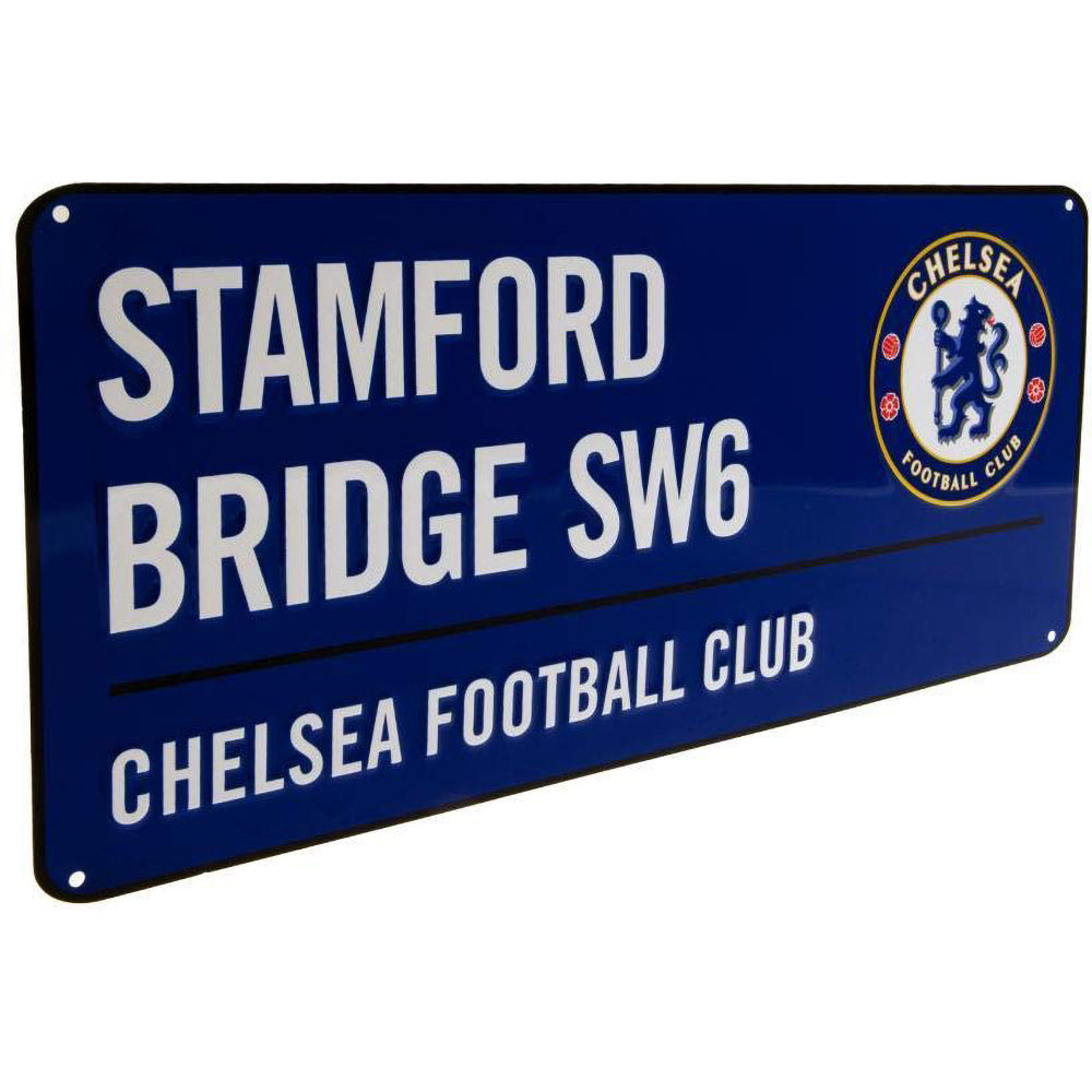 Blue-White - Back - Chelsea FC Official Football Coloured Metal Street Sign