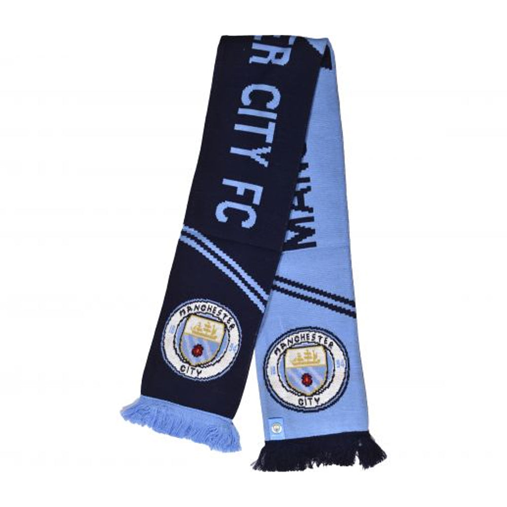 Navy-Sky Blue-White - Back - Manchester City FC Vertigo Scarf