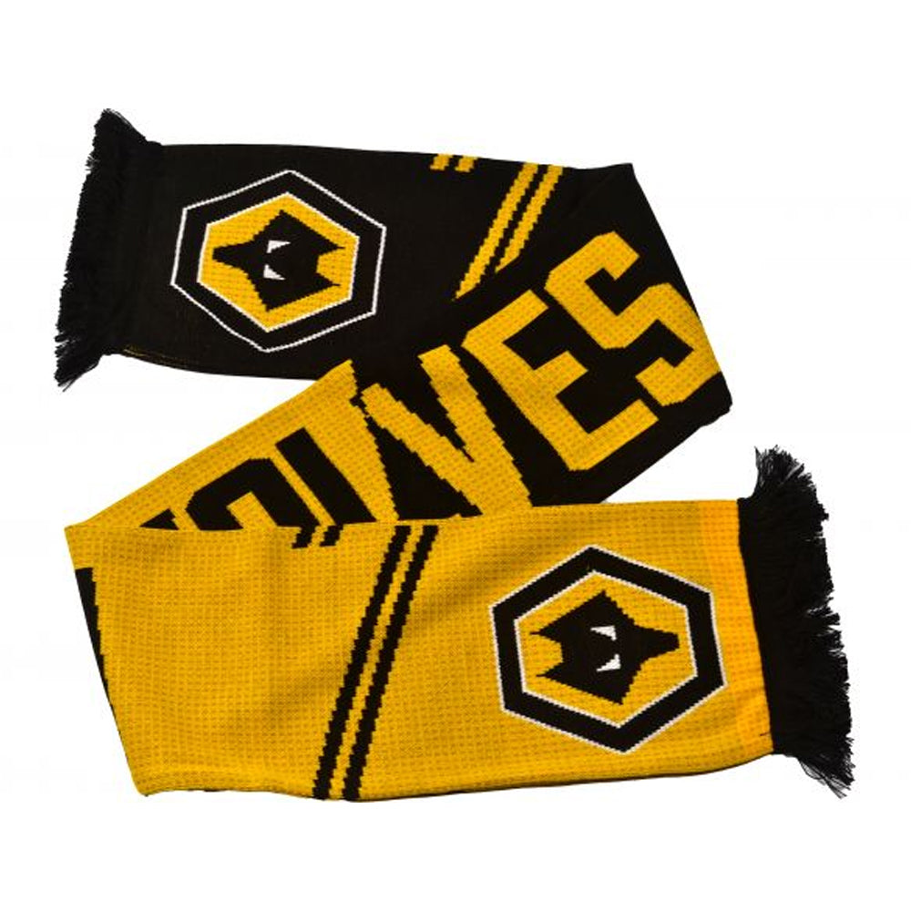 Yellow-Black - Front - Wolverhampton Wanderers FC Vertigo Scarf