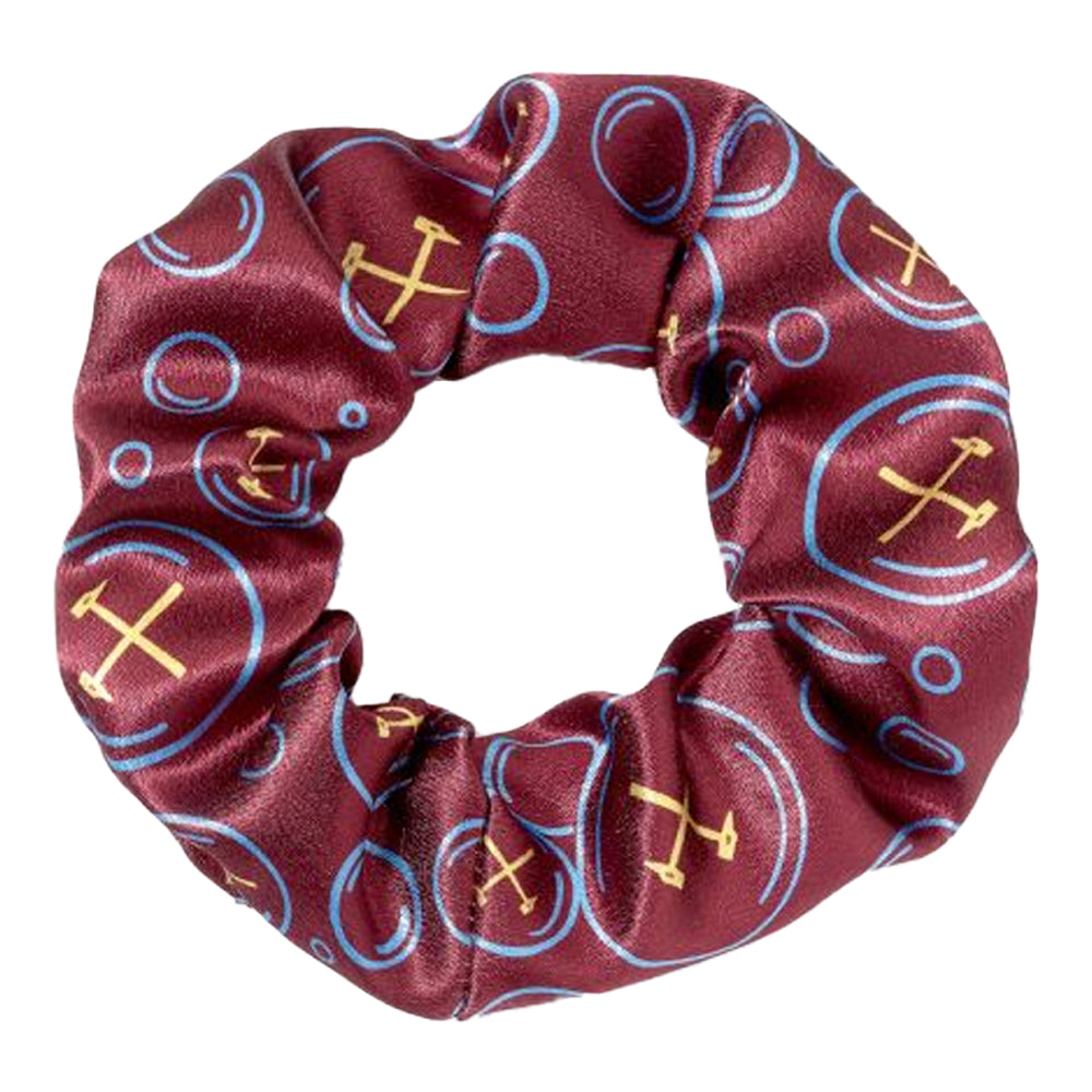 Maroon-Navy Blue-Yellow Gold - Front - West Ham United FC Crest and Cannon Scrunchie