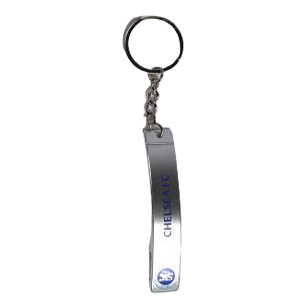 Silver - Back - Chelsea FC Sleek Bottle Opener Keyring