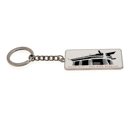 Grey - Back - AC Milan Street Sign Keyring