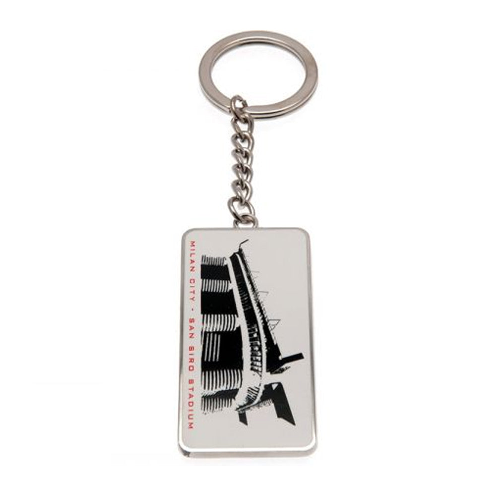 Grey - Front - AC Milan Street Sign Keyring