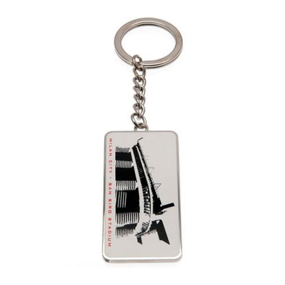 Grey - Front - AC Milan Street Sign Keyring