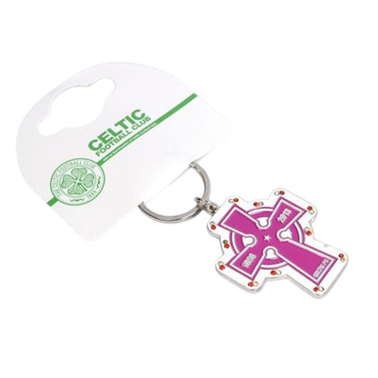 Silver - Front - Celtic FC Dimante Keyring