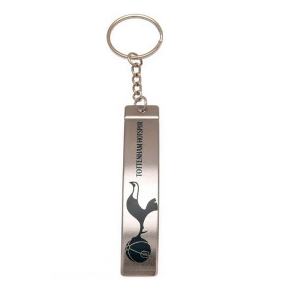 Silver - Back - Tottenham Hotspur FC Spurs Sleek Bottle Opener Keyring