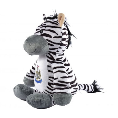 White-Black-Grey - Side - Newcastle United FC Zoo Crew Zebiddy Zebra Plush Toy
