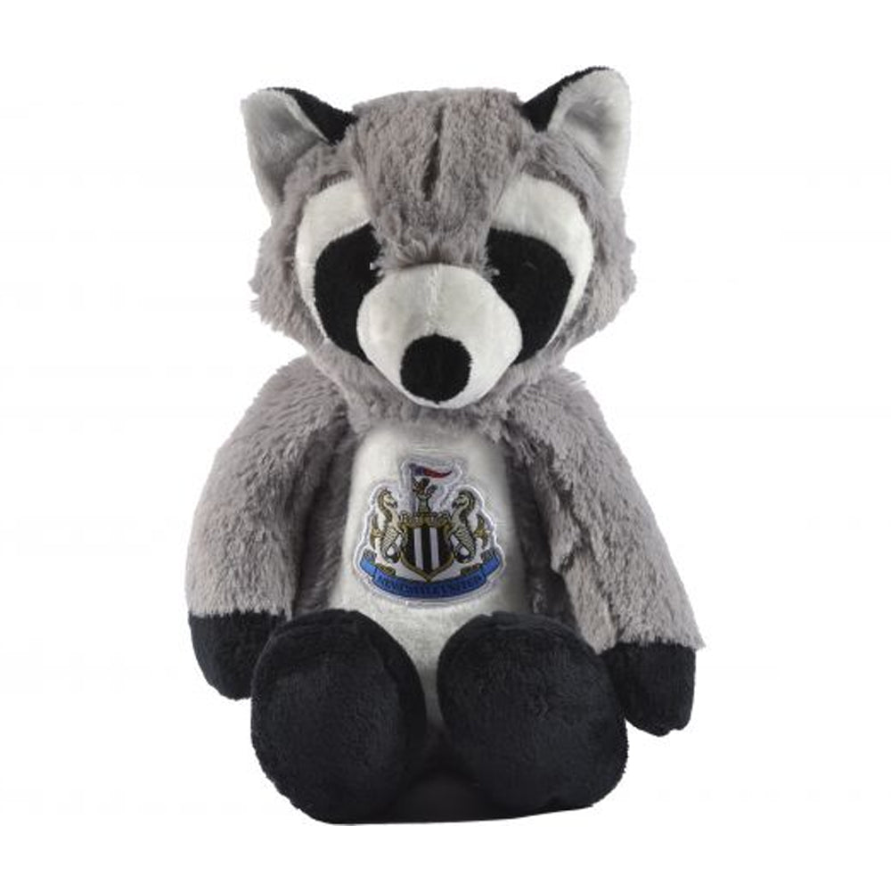 Grey-Black - Front - Newcastle United FC Zoo Crew Rocco Racoon Plush Toy