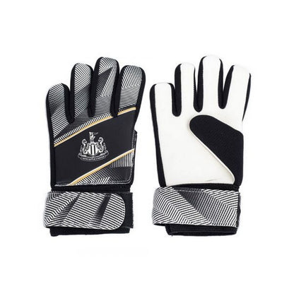 Black-White - Back - Newcastle United FC Childrens-Kids Fuse Goalkeeper Gloves