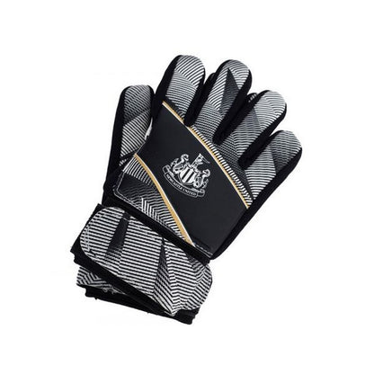 Black-White - Front - Newcastle United FC Childrens-Kids Fuse Goalkeeper Gloves