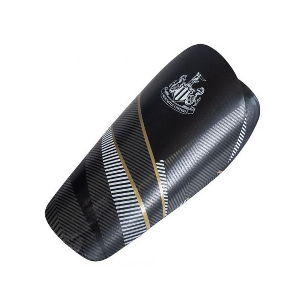 Black - Front - Newcastle United FC Childrens-Kids Fuse Shin Guards