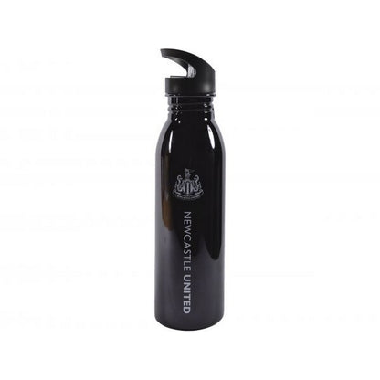 Black - Front - Newcastle United FC Stainless Steel UV Protection 700ml Water Bottle