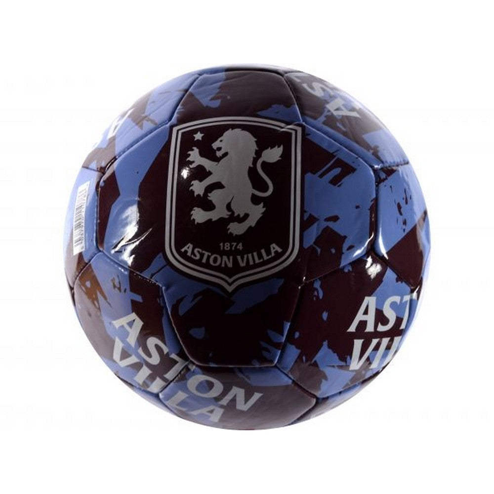 Burgundy-Sky Blue-White - Front - Aston Villa FC Graffiti Football