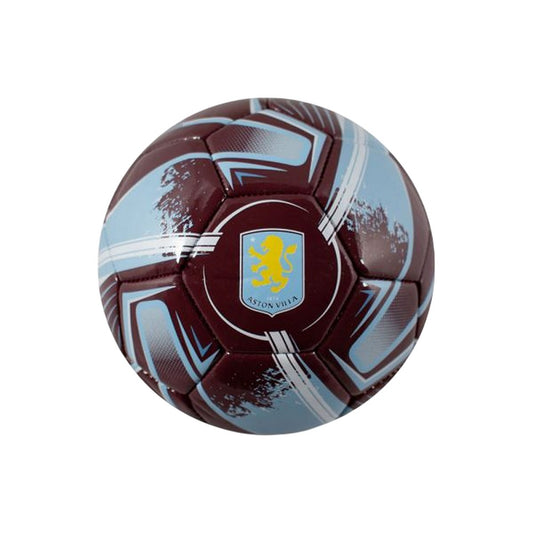 Claret-Blue-White - Front - Aston Villa FC Turbine Print Mini Football