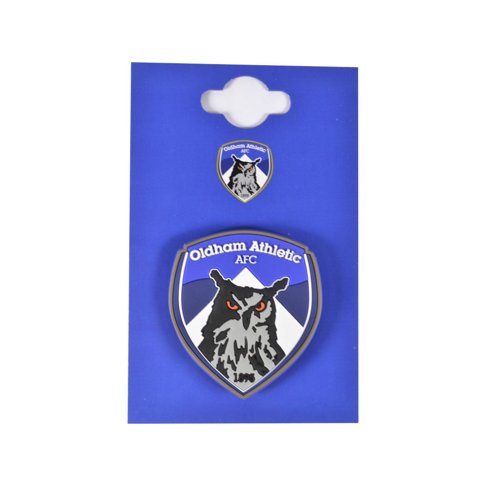 Blue-White - Back - Oldham Athletic AFC 3D Crest Fridge Magnet