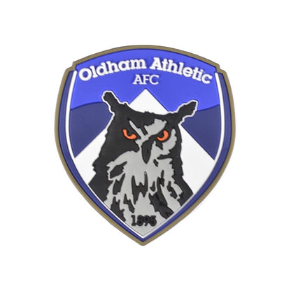 Blue-White - Front - Oldham Athletic AFC 3D Crest Fridge Magnet